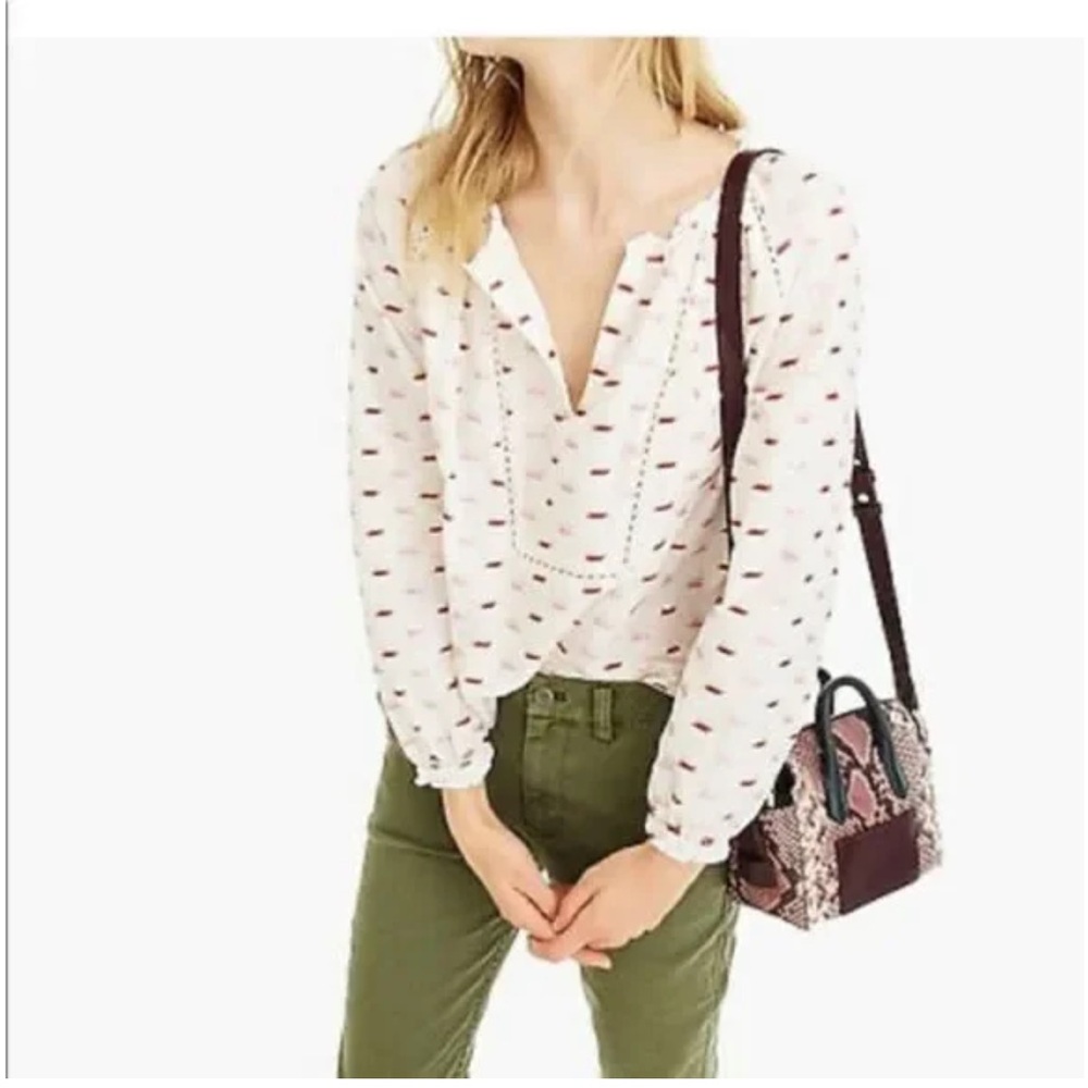 JCrew Red and Pink Metallic Too
